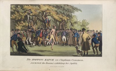 The Hopping Match, "Life in London, etc.", kirjoittanut Pierce Egan tekijältä George Cruikshank