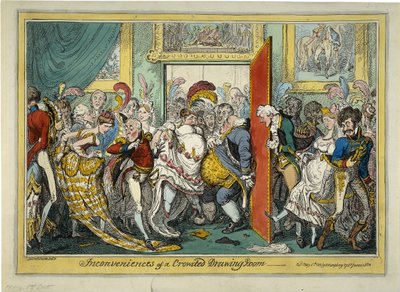 Ahtaan salongin haitat, 1818 tekijältä George Cruikshank