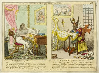 Manchester Squaren sikanaama ja Madridin espanjalainen muuli. tekijältä George Cruikshank