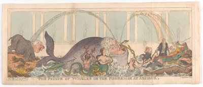 Valaiden prinssi tai kalastaja ankkurissa, 1. toukokuuta 1812. tekijältä George Cruikshank
