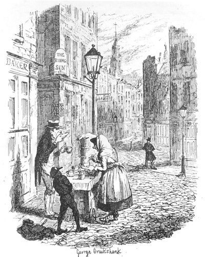 The Streets - Aamu, c1900 tekijältä George Cruikshank