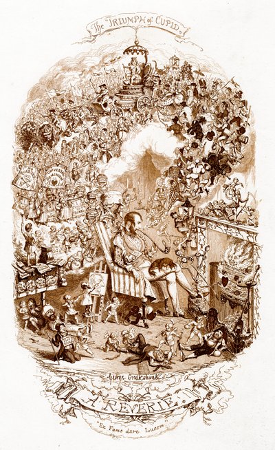 Cupidon voitto, 1800-luku. tekijältä George Cruikshank