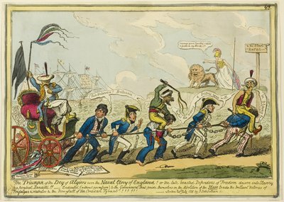 Algerin deyn voitto Englannin merivoimien loistosta!!! tekijältä George Cruikshank