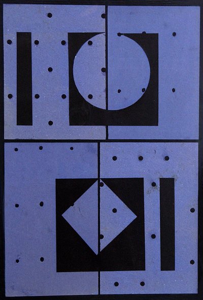 Kollaasi, Blue Mercato, 2004 (kortti ja paperi) tekijältä George Dannatt