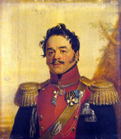Muotokuva kreivi Nikolai Grigorjevitš Shcherbatovista (1777-1845) - George Dawe (1781-1829). Öljy kankaalle, ennen 1825. Mitat : 70x62,5 cm. Valtion Eremitaaši, Pietari tekijältä George Dawe