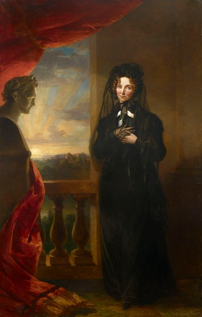 Muotokuva keisarinna Elizabeth Alekseijevnasta 1779-1826 surupuvussa, vuoden 1825 jälkeen. tekijältä George Dawe