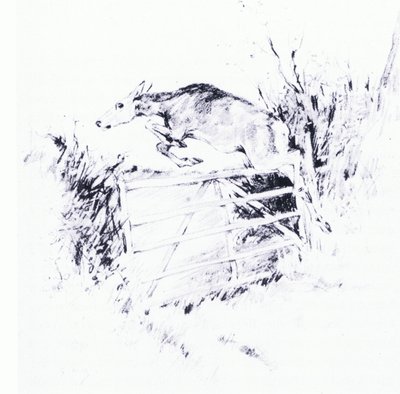 Kuin nuoli jousesta (litho) tekijältä George Denholm Armour