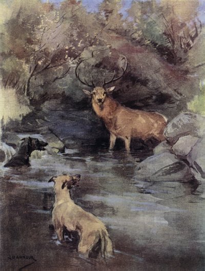 Polttarit loitolla (väri litho) tekijältä George Denholm Armour
