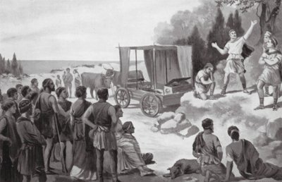 Thespiksen auto (litografia) tekijältä George Derville (after) Rowlandson