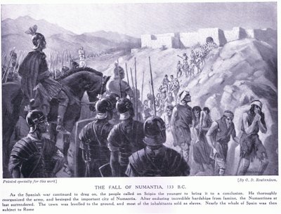 Numantian kaatuminen 133 eKr tekijältä George Derville Rowlandson