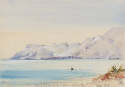 Bordigheran asemalta länteen, 25. helmikuuta 1878 (wc paperille). tekijältä George Douglas Tinling