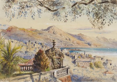 San Remo, 12. tammikuuta 1878 (wc paperille). tekijältä George Douglas Tinling