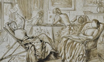 Boredom, n. 1880–1890 (kynä ja muste) tekijältä George du Maurier