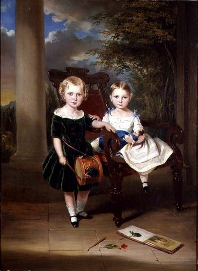Muotokuva kahdesta lapsesta nimeltä Herbert ja Rose tekijältä George Duncan Beechy