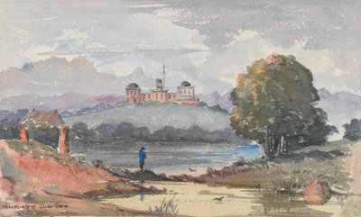 Observatorio, Kapkaupunki. Sir J Maclearin asuinpaikka, n. 1859-1862 (akvarelli) tekijältä George E.L.S. Sanford