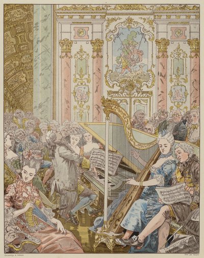 Kohtaus La Dame de Gai-Fredonista, kirjoittanut Quatrelles (Ernest L