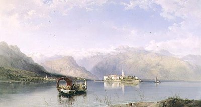 Isola Pescatori Isola Bellasta Maggiore-järvellä tekijältä George Edwards Hering
