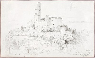Reichenbergin linna, lähellä St. Goarshausenia tekijältä George Elbert Burr