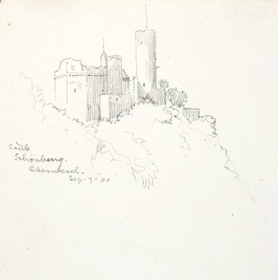 Schönburgin linna, Oberwesel tekijältä George Elbert Burr