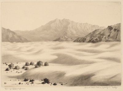 Dyynit lähellä Palm Springsiä, Kalifornia (nro 2) tekijältä George Elbert Burr