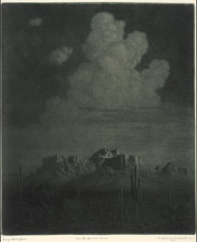 Superstition Mountain, Apache Trail, Arizona, oikea [nro 2] tekijältä George Elbert Burr