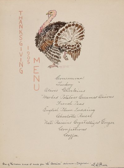 Kiitospäivän menu tekijältä George Elbert Burr