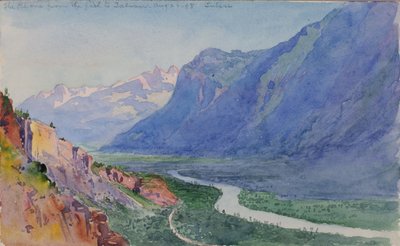 Rhone polulta Salvariin Sveitsi, 1898. tekijältä George Elbert Burr