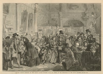 Vauvan orpovaalit London Tavernissa (kaiverrus) tekijältä George Elgar Hicks
