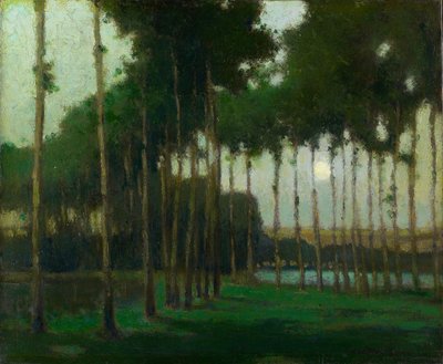 Moonlight Maisema (öljy kankaalle) tekijältä George Elmer Browne