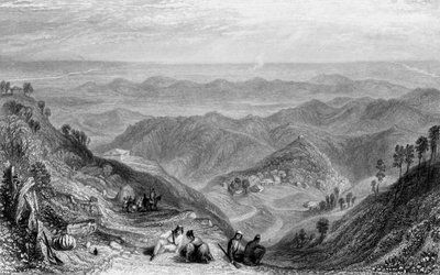 "Mussooree ja Dhoon, Landourista", 1838. tekijältä George Francis White