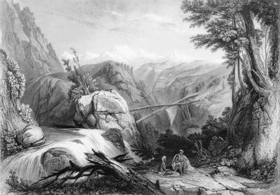 "Näkymä Deobunin lähellä", 1838. tekijältä George Francis White