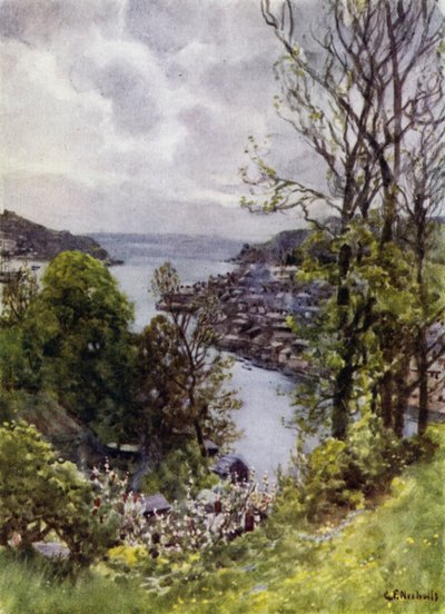 Fowey (väri litho) tekijältä George Franck Nicholls