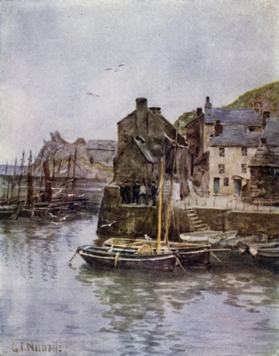 Polperro (väri litho) tekijältä George Franck Nicholls