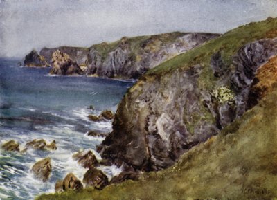 Rannikko lähellä liskoa (väri litho) tekijältä George Franck Nicholls