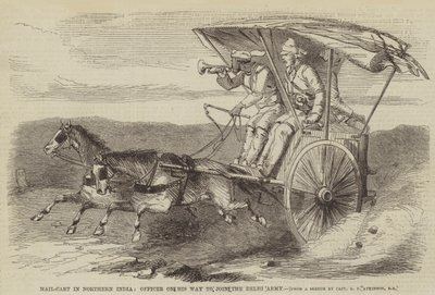 Mail-Cart Pohjois-Intiassa, upseeri matkalla Delhin armeijaan tekijältä George Francklin Atkinson
