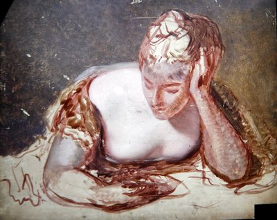 Girl Reading, n. 1850 (öljy levylle) tekijältä George Frederic Watts