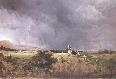 Maisema lehmien kanssa tekijältä George Frederic Watts