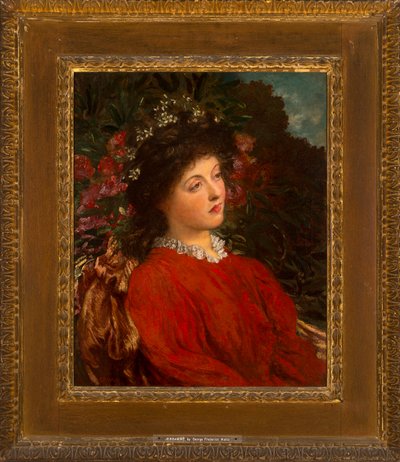 Eveleen Tennantin (myöhemmin rouva F.W.H. Myersin) muotokuva 1876 (öljy kankaalle) tekijältä George Frederic Watts