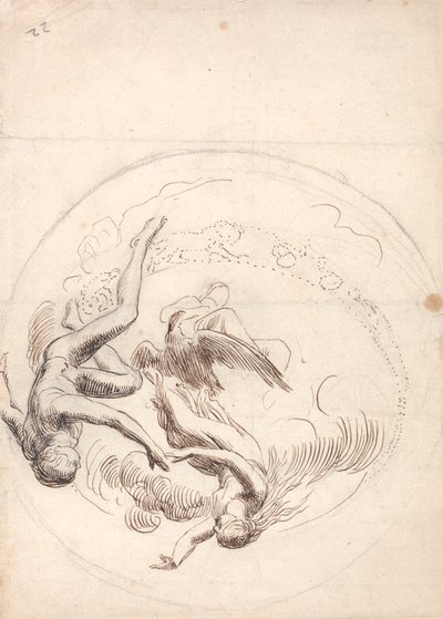 Tutkimus pyöreän kattokoristeluun tekijältä George Frederic Watts