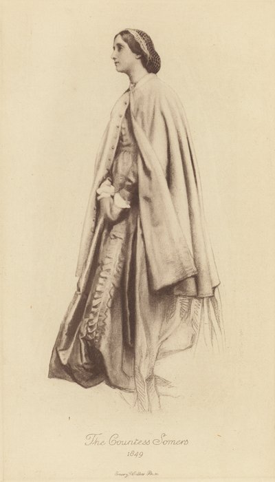 Virginia, kreivitär Somers (litho) tekijältä George Frederick (after) Watts