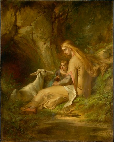 St. Genevieve Brabantista metsässä, 1860-luku. tekijältä George Frederick Bensell