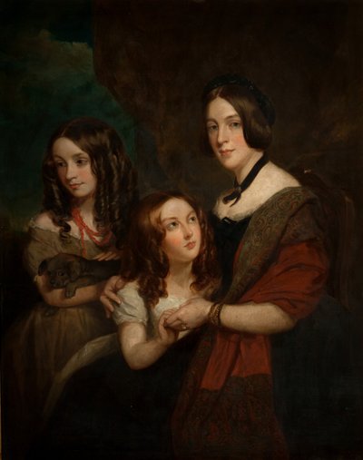 Lady Caroline Towneley kahden tyttärensä, Caroline ja Emilyn kanssa (kopio Francis Grantin mukaan), 1860 tekijältä George Frederick Clarke