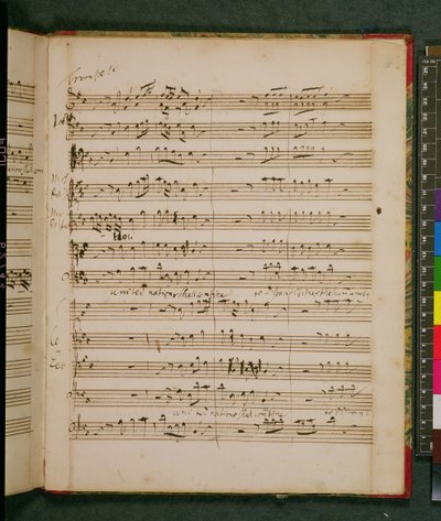 Alkuperäinen partituuri Händelin syntymäpäiväoodille kuningatar Annelle tekijältä George Frederick Handel