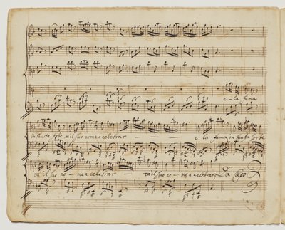 Preggio on sol d "un alma forte, f.6v from" Additionall [sic] songs for Rinaldo ", n. 1717 tekijältä George Frederick Handel