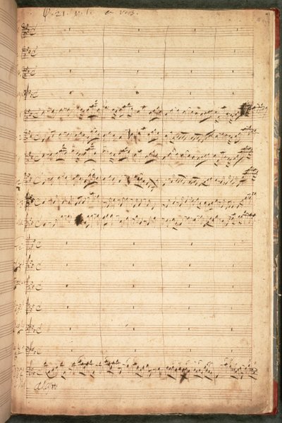 R.M.20.h.5 f18 Alkuperäinen partituuri George II:n ja kuningatar Carolinen kruunauslauluun tekijältä George Frederick Handel