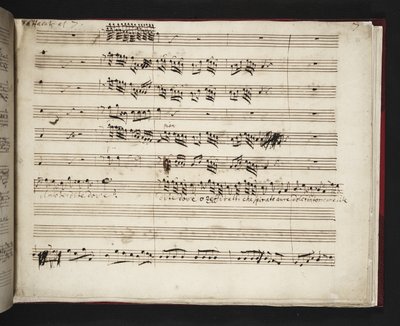 RM 20 c 3 f.21r -musiikki kappaleesta "Rinaldo" tekijältä George Frederick Handel