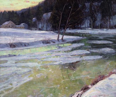 Hiljaisuus ja iltavalaistus (öljy kankaalle) tekijältä George Gardner Symons