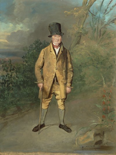 Puutarhurin muotokuva Bramham Parkista, Yorkshiresta, n. 1822 (öljy kankaalle) tekijältä George Garrard