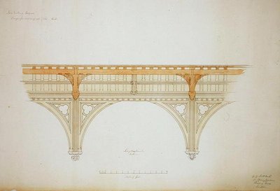 New College Oxford: Suunnittelu uudelle salin katolle tekijältä George Gilbert Scott