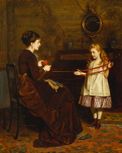 Äidin pieni apulainen, 1874 tekijältä George Goodwin Kilburne